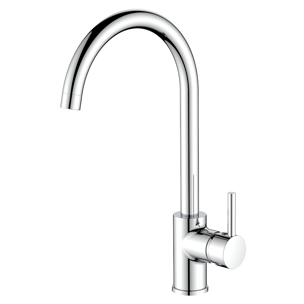 Torneira monocomando cromada de lavatório de cozinha de cano alto Chicago