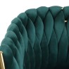 Poltrona design em veludo, cadeira com braços e pernas douradas Versailles 
