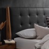 Cama de casal em madeira 180x200cm king size cabeceira em couro sintético Kate Oferta