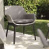 Salotto de jardim externo conjunto 2 poltronas sofá mesinha Luxor Lounge Modelo