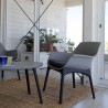 Salotto de jardim externo conjunto 2 poltronas sofá mesinha Luxor Lounge Medidas