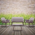 Salotto de jardim externo conjunto 2 poltronas sofá mesinha Luxor Lounge Saldos