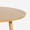 Mesa redonda de cozinha de jantar 80 cm em madeira design Frajus Oferta