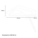 Tenda de campismo para tejadilho de carro 3 pessoas 160x240cm Alaska L Modelo