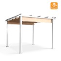 Coreto de jardim exterior com pérgula 3x3m em alumínio Firenze UV Moon Características