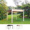 Coreto de jardim exterior com pérgula 3x3m em alumínio Firenze UV Moon Saldos