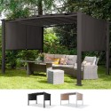 Coreto de jardim exterior retangular em alumínio 3x4m Barbados Oferta