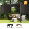 Coreto de jardim exterior retangular em alumínio 3x4m Barbados Promoção