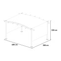 Coreto de jardim exterior retangular em alumínio 3x4m Barbados 