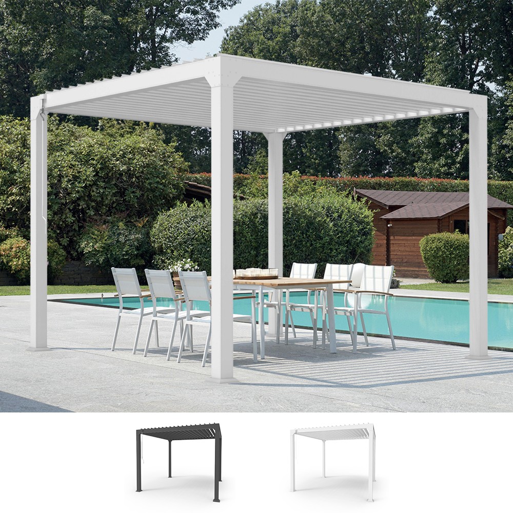 Pérgola bioclimática 3x3m manual em alumínio Guadalupe