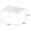Pérgola de jardim bioclimática 3x4m em alumínio manual Trinidad Custo