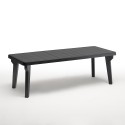 Conjunto de jardim mesa extensível 160-220cm 6 cadeiras preto Liri Dark 