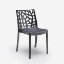 Conjunto de jardim mesa extensível 160-220cm 6 cadeiras preto Liri Dark 