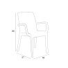 Conjunto de mesa extensível 160-220cm 6 cadeiras de jardim brancas Liri Light 