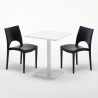 Conjunto de mesa Quadrada Branca com 2 Cadeiras Casa 60x60 Lemon Escolha