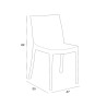 Conjunto de jardim mesa 80x80cm 4 cadeiras exterior branco Provence Light 