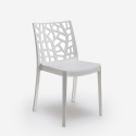 Conjunto de jardim 6 cadeiras mesa exterior 150x90cm branco Sunrise Light 