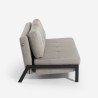 Sofá-cama moderno com 2 lugares em tecido para sala estar Bellamy Medidas