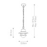 Lâmpada de Teto Suspensa Exterior Lanterna Jardim IP44 Copenhagen8 Compra