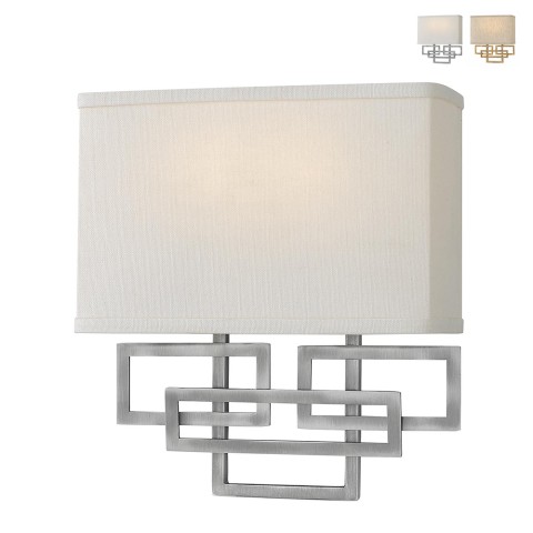 Luminária de parede moderna com abajur de tecido Lanza Promoção