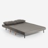 Sofá-cama sala de estar 2 lugares estilo escandinavo tecido veludo Elettra Saldos