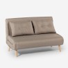 Sofá-cama sala de estar 2 lugares estilo escandinavo tecido Elettra Preço
