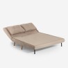 Sofá-cama sala de estar 2 lugares estilo escandinavo tecido Elettra Custo
