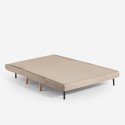 Sofá-cama sala de estar 2 lugares estilo escandinavo tecido Elettra 