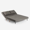 Conjunto sofá-cama + poltrona dobrável 2 lugares de estilo escandinavo em tecido Sienna 