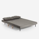 Conjunto sofá-cama + poltrona dobrável 2 lugares de estilo escandinavo em tecido Sienna 