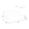 Conjunto sofá-cama 2 lugares estilo escandinavo poltrona dobrável veludo Sienna 