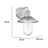 Aplique de parede vintage industrial em metal 1 luz Rigby Custo