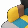 Sofá patchwork + puff apoio pés estilo escandinavo Chapty Plus Características