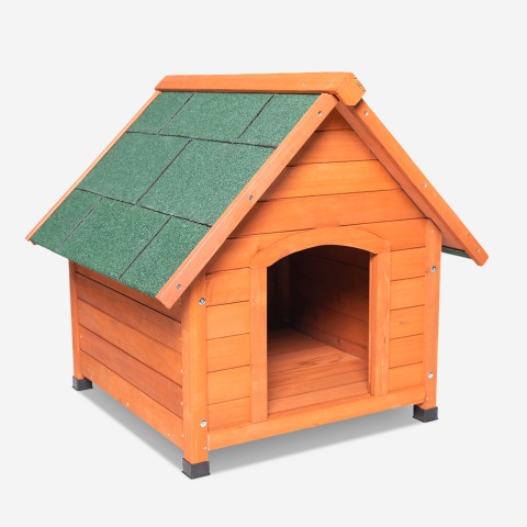 Casota de madeira exterior para cães de tamanho médio 85x101x85 Linus Promoção