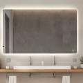 Espelho banheiro 130x80cm design retroiluminado luzes led Strokkur XXL Promoção