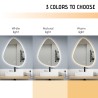 Espelho de banheiro retroiluminado led design em forma de gota 70x90cm Vmidur XL Descontos