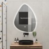 Espelho de banheiro retroiluminado led design em forma de gota 70x90cm Vmidur XL Saldos