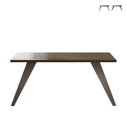 Mesa de jantar cozinha design moderno 180x90cm pernas de ferro Eagan Promoção