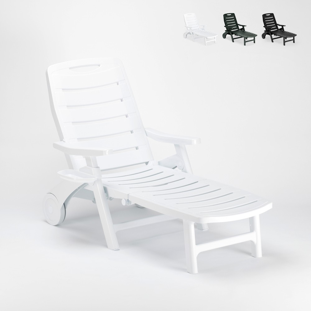 Cama de sol de Plástico dobrável p/Piscina e praia Espreguiçadeira Premiere