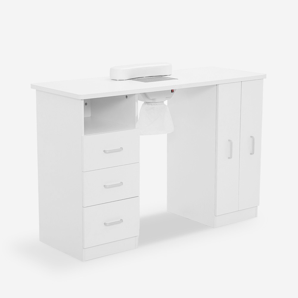 Mesa de manicure para esteticista com aspirador e gavetas removíveis Lime
