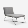 Poltrona chaise lounge design moderno minimalista em veludo Dumas Descontos