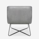 Poltrona chaise lounge design moderno minimalista em veludo Dumas Estoque