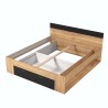 Cama de casal 180x200cm com gaveta de armazenamento e estrado com ripas Raina Oferta