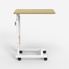 Mesa para sofá/cama 40x60cm altura ajustável 4 rodas Endy 