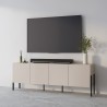 Móvel para TV bege para sala de estar com 4 portas e design moderno 200x40x69cm Givre Saldos