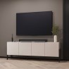 Móvel para TV bege para sala de estar com 4 portas e design moderno 200x40x69cm Givre Promoção