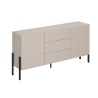 Cómoda bege para cozinha e sala de estar moderna com 3 gavetas e 2 portas 184x40x89cm Sibel Venda