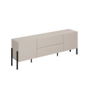 Móvel de TV com 2 portas e 2 gavetas estilo minimalista e moderno bege Kaylus Venda