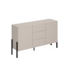 Móvel de cozinha moderno com 3 gavetas e 2 portas bege 154x40x89cm Autrey Venda