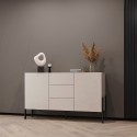 Móvel de cozinha moderno com 3 gavetas e 2 portas bege 154x40x89cm Autrey Promoção
